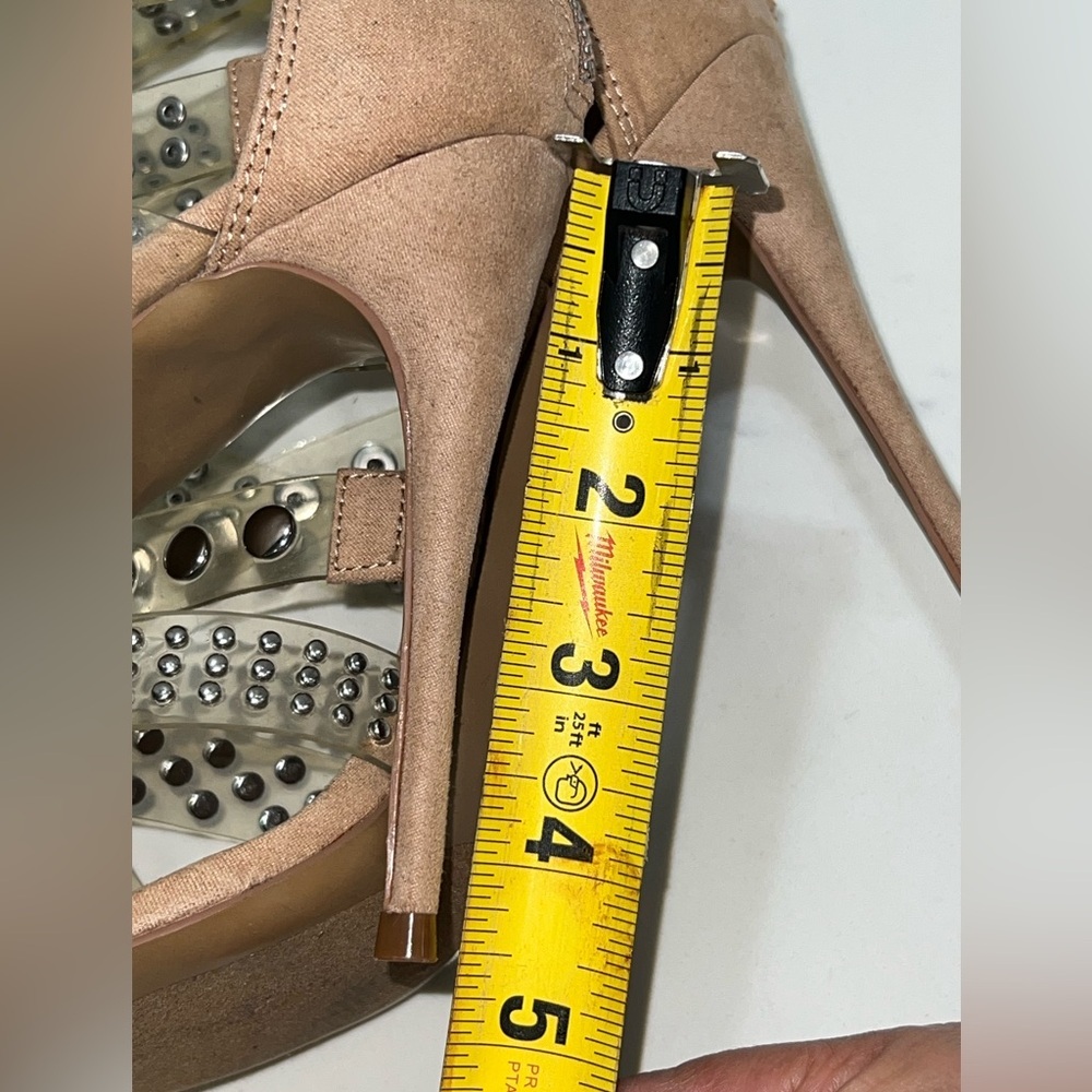 Steve Madden Tan Studded Stiletto Heels - Picture 13 of 16
